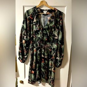 Silky Print Floral Dress